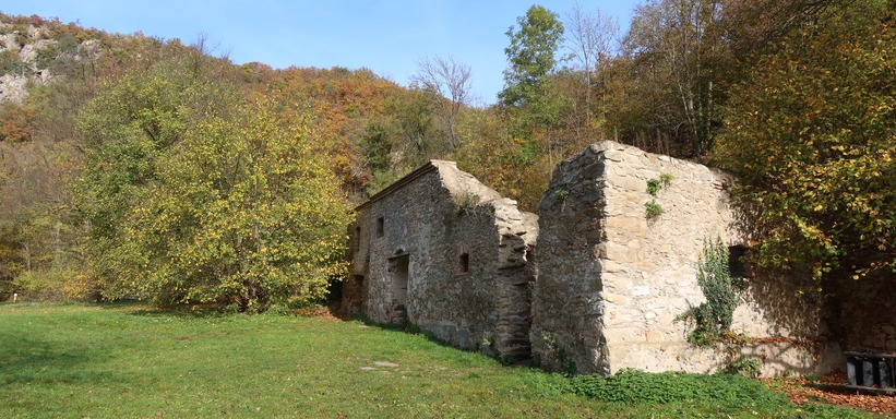 Ruined mill buildings at Devět mlýnů