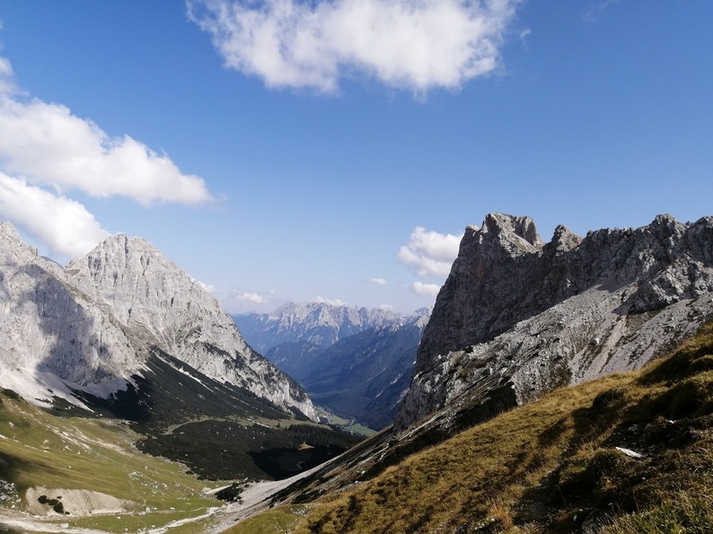 mountain path to valley tyrol